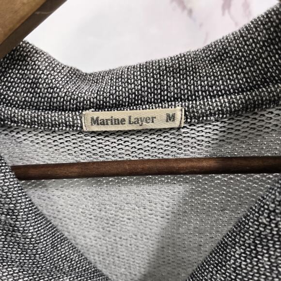 Marine Layer Sweatshirt Mens Medium Gray Pullover Cowl Neck Roll Neck - Picture 3 of 12